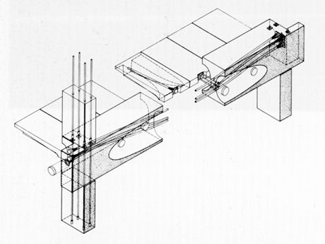 Assembly of only three precast prestressed column, facade, and floor elements