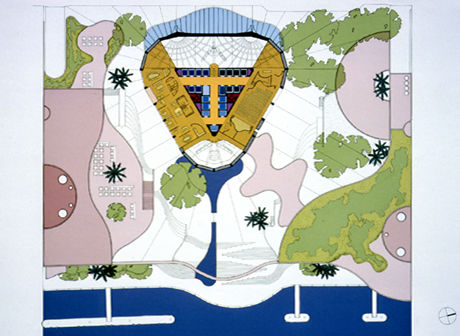 Upper plaza level plan