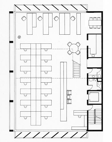 Plan of Harry Seidler office floor
