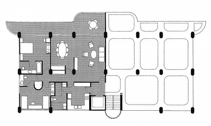 Penthouse apartment and structural plan