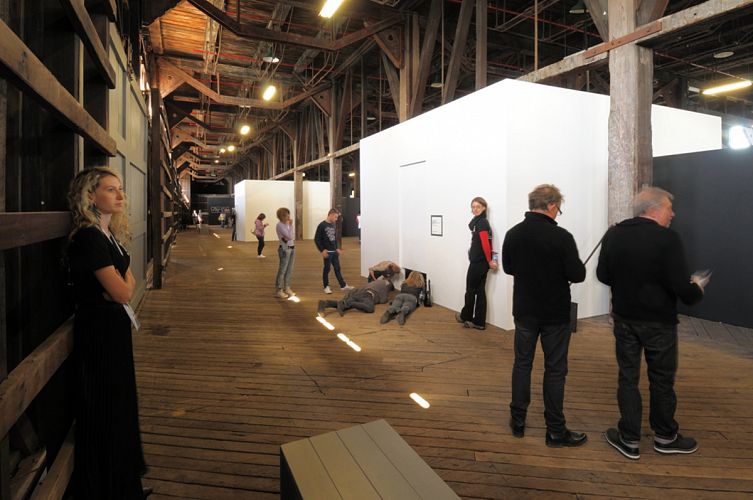 Exhibition Space with Visitors